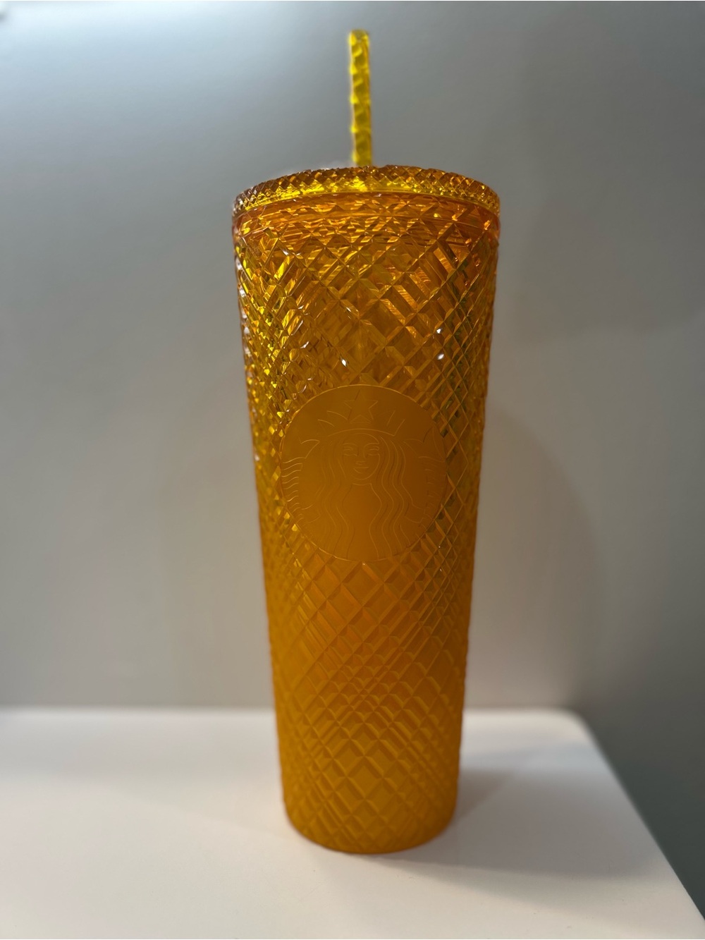 Starbucks Golden Amber Textured Tumbler with Straw